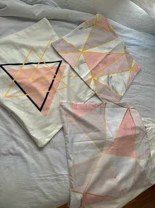 Set de 3 Fundas de Cojín Geométricas