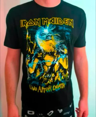 CAMISETA NEGRA - IRON MAIDEN - TALLA XL y más...