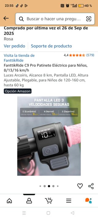 Patinete Eléctrico Infantil FanttikRide C9 Pro Ros