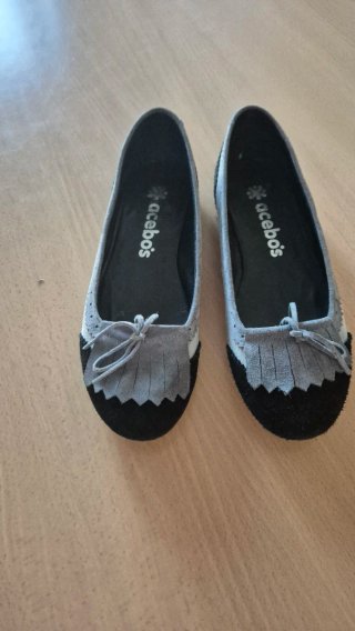 Francesitas Acebos Gris y Negro Talla 38