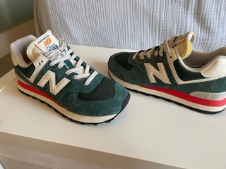 Zapatillas New Balance 574 Verde/Rojo