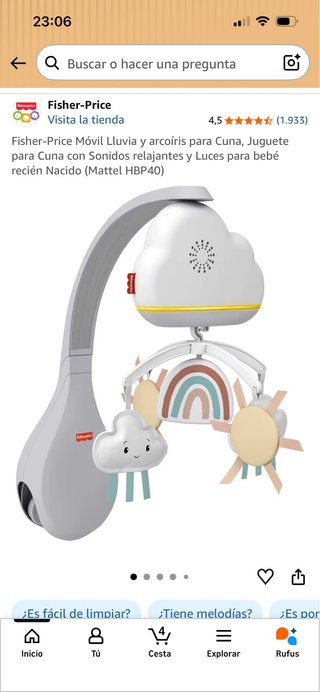 Móvil Cuna Fisher Price Lluvia Arcoíris