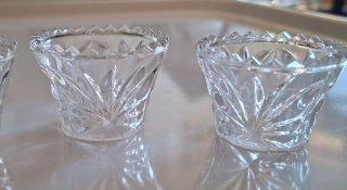 6 BOBEDILLAS ANTIGUAS DE CRISTAL PARA LÁMPARA