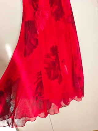 Vestido Rojo Estampado para Invitada