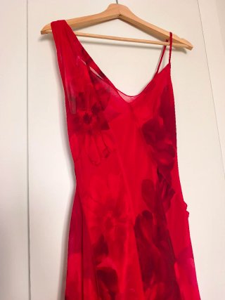 Vestido Rojo Estampado para Invitada