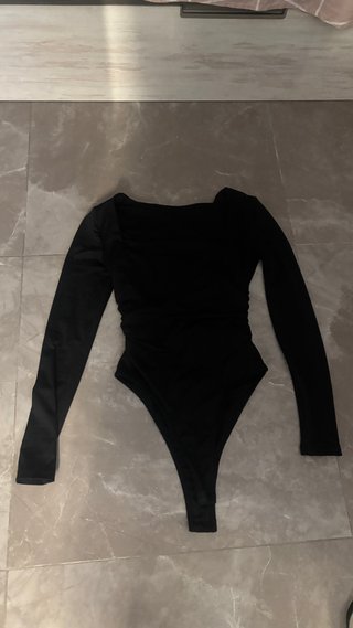 Body negro Shein manga larga talla XS