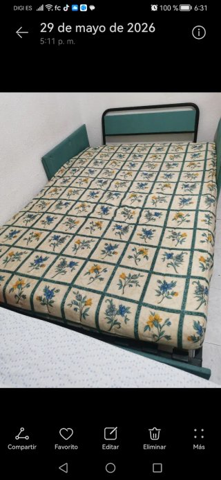 Sofá cama individual verde