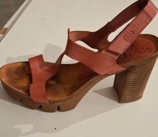 Sandalias de tacón Yokono piel marrón Talla 37