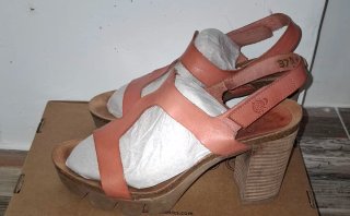 Sandalias de tacón Yokono piel marrón Talla 37