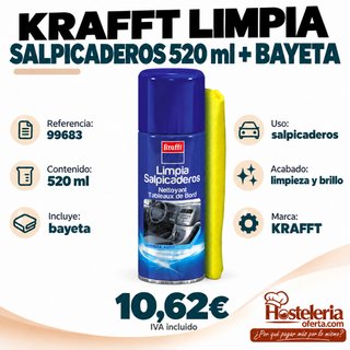KRAFFT LIMPIA SALPICADEROS 520 ML + BAYETA