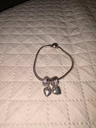 Pulsera Pandora Plata Corazones