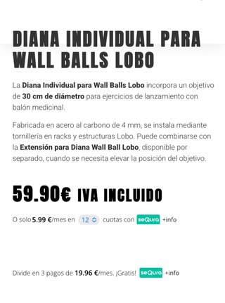 Diana CrossFit Wall Ball marca LOBO