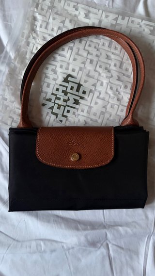Bolso Longchamp Le Pliage Negro Marrón