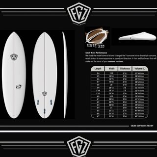 Tabla de Surf FGZ Coffee Seed 6’6”