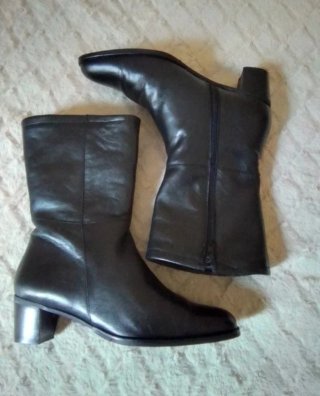BOTINES PIEL NEGRO MUJER
