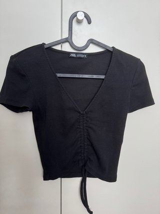 Blusa Negra Zara Talla S