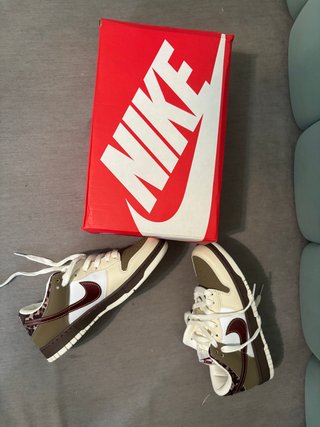 Nike Dunk Low Marrón Verde Oliva Leopardo