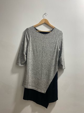 Vestido Designed Gris y Negro