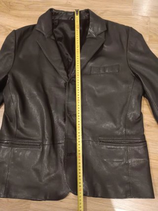 Chaqueta de Piel Negra Talla S
