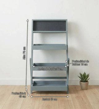 Estantería tipo escalera plegable con pizarra