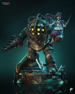 Figura Big Daddy BioShock 20 cm resina pintada