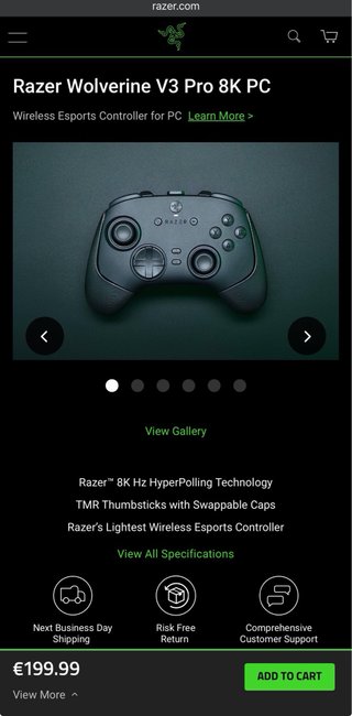 Mando Razer Wolverine V3 Pro 8K