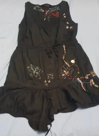 Camisa Desigual Negra Bordada