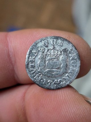 Moneda Medio Real Felipe V 1742 México