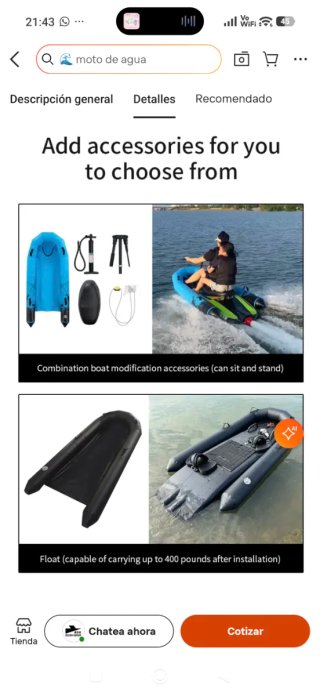 Tabla Jetboard convertible en moto acuatica 62km/h