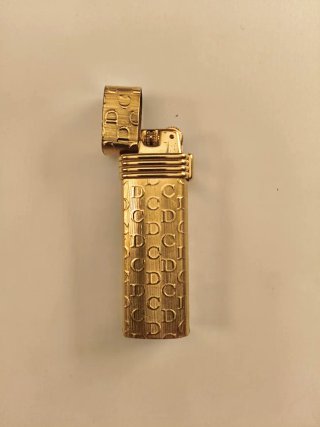 Mechero Vintage Christian Dior Chapado en Oro