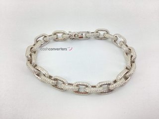 pulsera plata 925mm con piedra con circonita