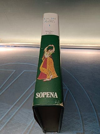 libro, LAS MIL Y UNA NOCHES, EDICIÓN INTEGRA E ILUSTRADA , tomo 1, ED. SOPENA 1975