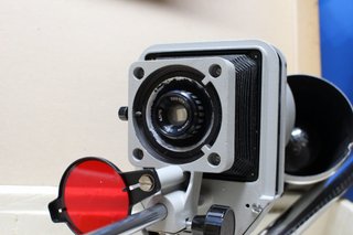 Antica fotocamera ampliatrice Opemus III, Meopta 74220-N-71. Valigia originale e manuale.