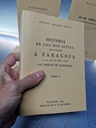 4 tomos, Historia de los Sitios, AGUSTÍN ALCAIDE IBIECA