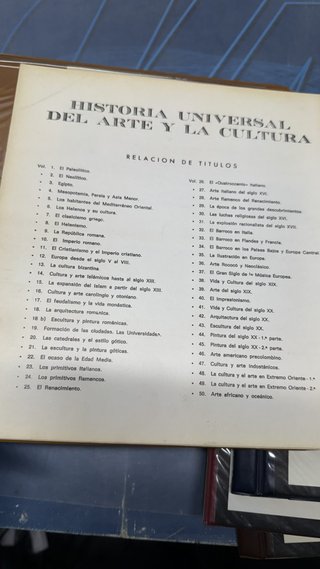 Lote de 5 albumes de diapositivas hiares, Historia universal de arte y de cultura, observa las fotos