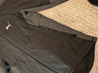 Sudadera Puma Negra y Gris con Capucha