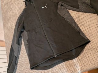 Sudadera Puma Negra y Gris con Capucha