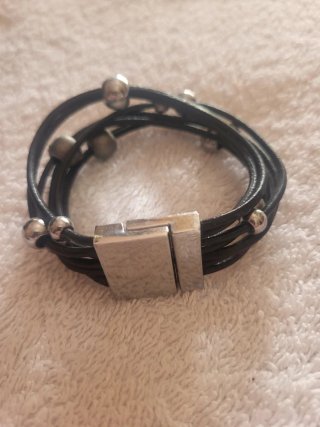 Pulsera cuero multicapa