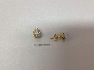 pendientes oro 18k con piedra con circonita
