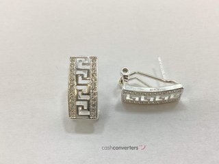 pendientes plata 925mm con piedra con circonita