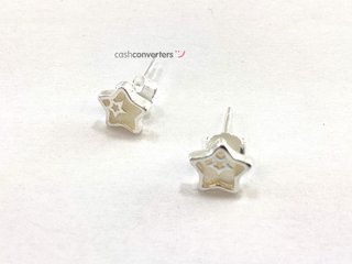 pendientes plata 925mm con piedra con nacar