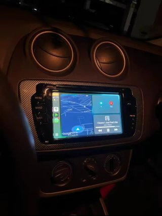 Rádio Seat Ibiza 6J Android + GPS + Carplay.
