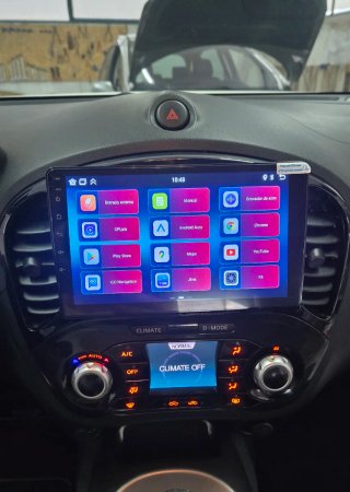 Rádio Nissan Juke Android + GPS + Carplay sem fios