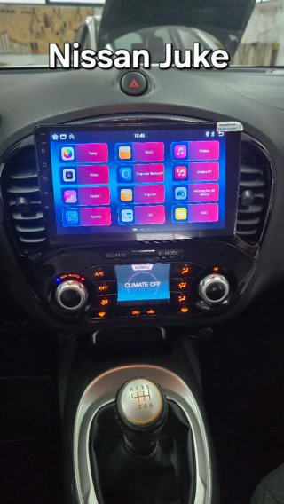 Rádio Nissan Juke Android + GPS + Carplay sem fios