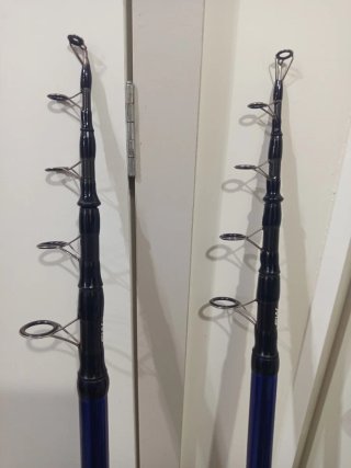 Pareja de Cañas Surf Casting y Carretes