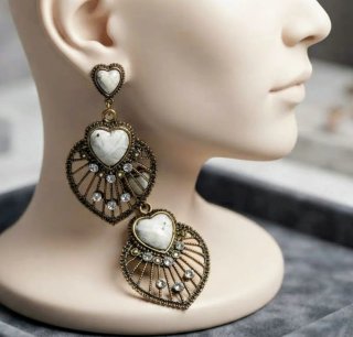 Orecchini a cuore vintage