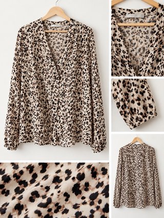 Blusa Marella Estampado Animal Print Talla 48