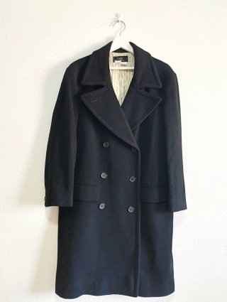 Abrigo largo negro mujer Zara