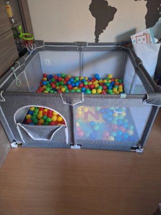 Parque Infantil Grande Gris con Bolas