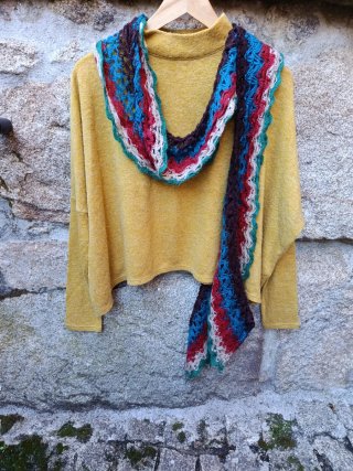 Conjunto Jersey mostaza y Bufanda
